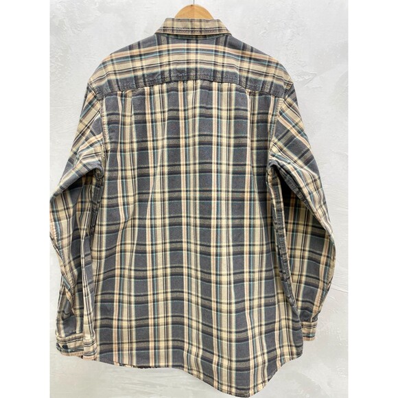 Vintage LL Bean Mens Plaid Button Down Shirt Large Tall Vintage Plaid Mens Shirt - Picture 7 of 15
